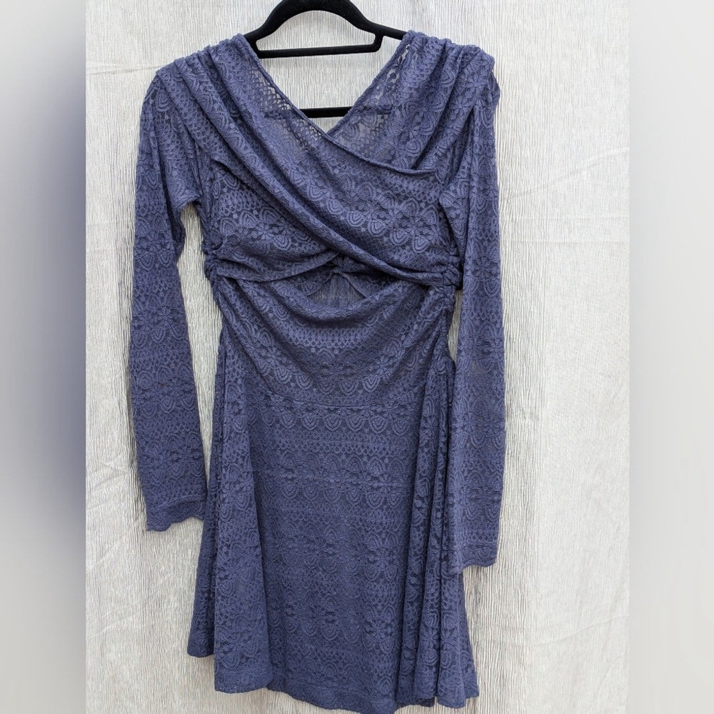 Free People Violet Lace Off Shoulder Mini Dress - Picture 6 of 11